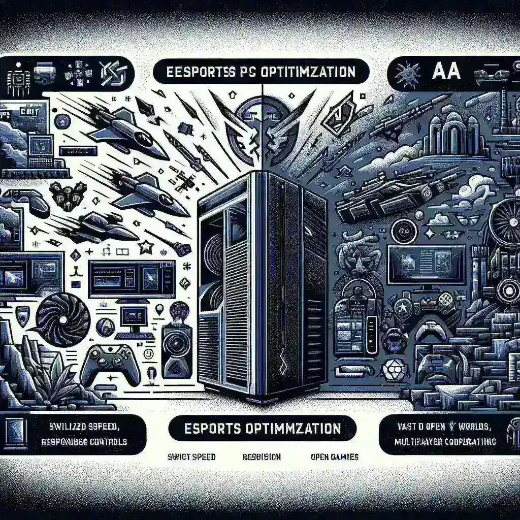 How do gaming PCs optimize for eSports titles differently from AAA games?