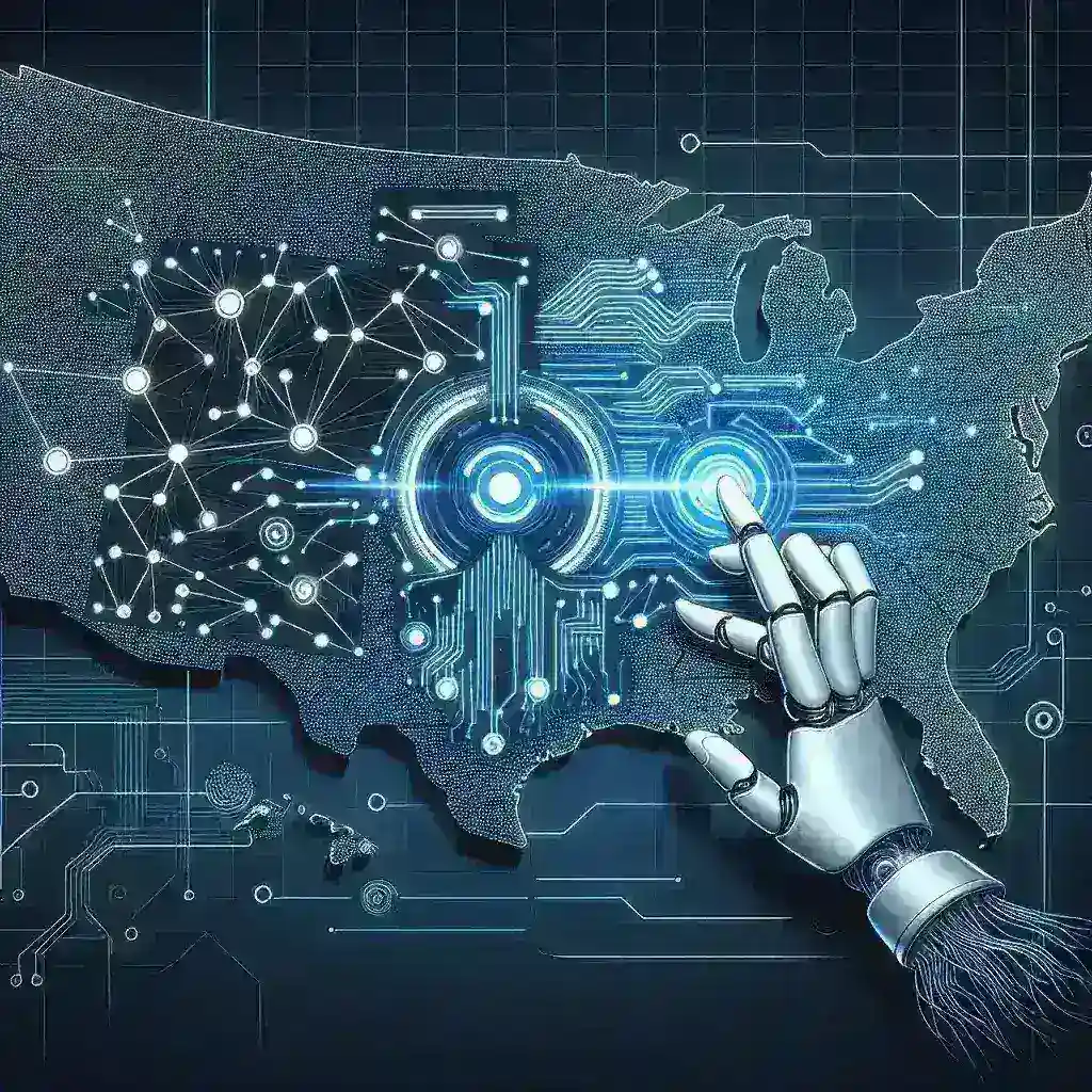 "AI-powered network monitoring interface by Cisco designed for U.S. enterprises, showcasing real-time data analytics and network performance metrics."